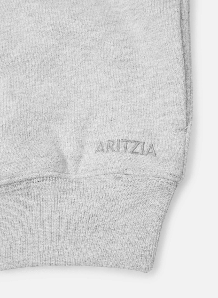 cozy sweatfleece mega funnel neck heather chrome