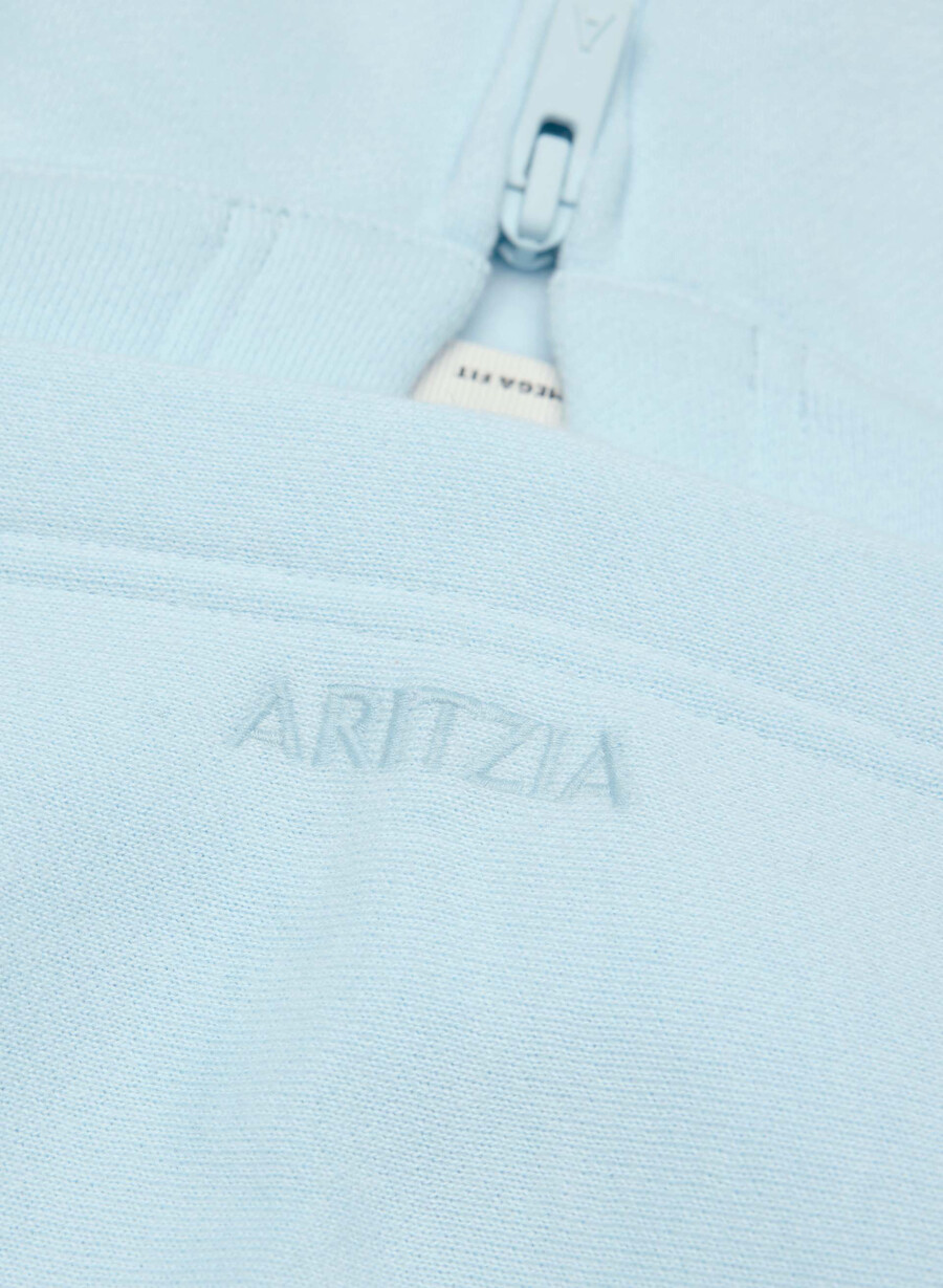 cozy sweatfleece mega raglan zip hoodie villa blue