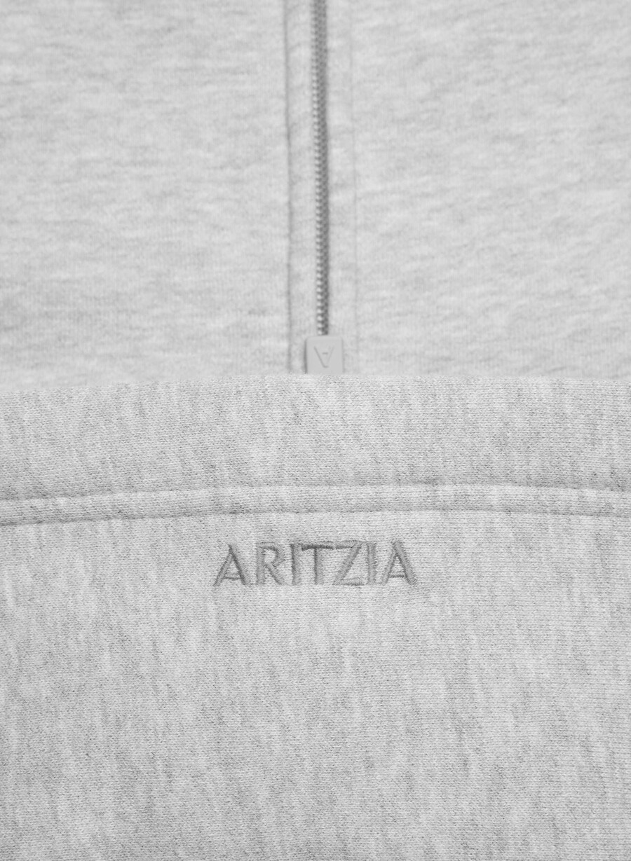 cozy sweatfleece mega raglan zip hoodie heather chrome