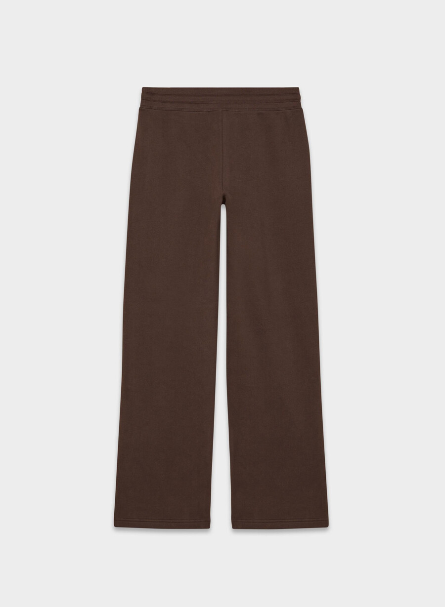 cozy sweatfleece snug banded sweatpant rich mocha brown