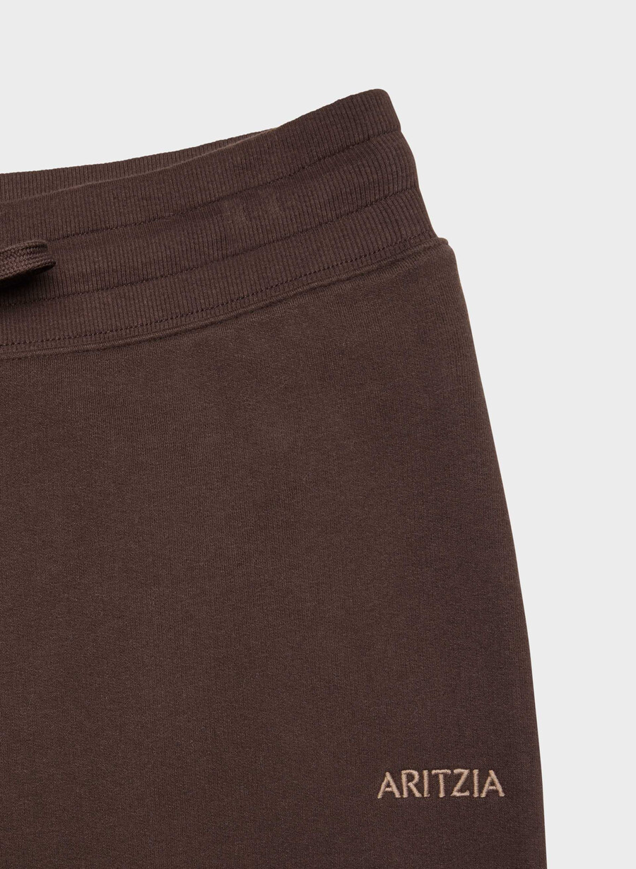 cozy sweatfleece snug banded sweatpant rich mocha brown