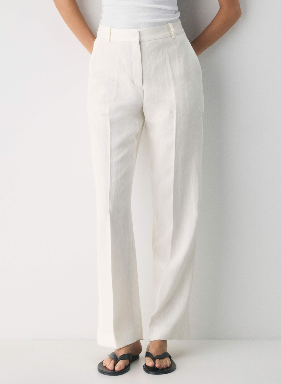 new agency pant - linen light birch