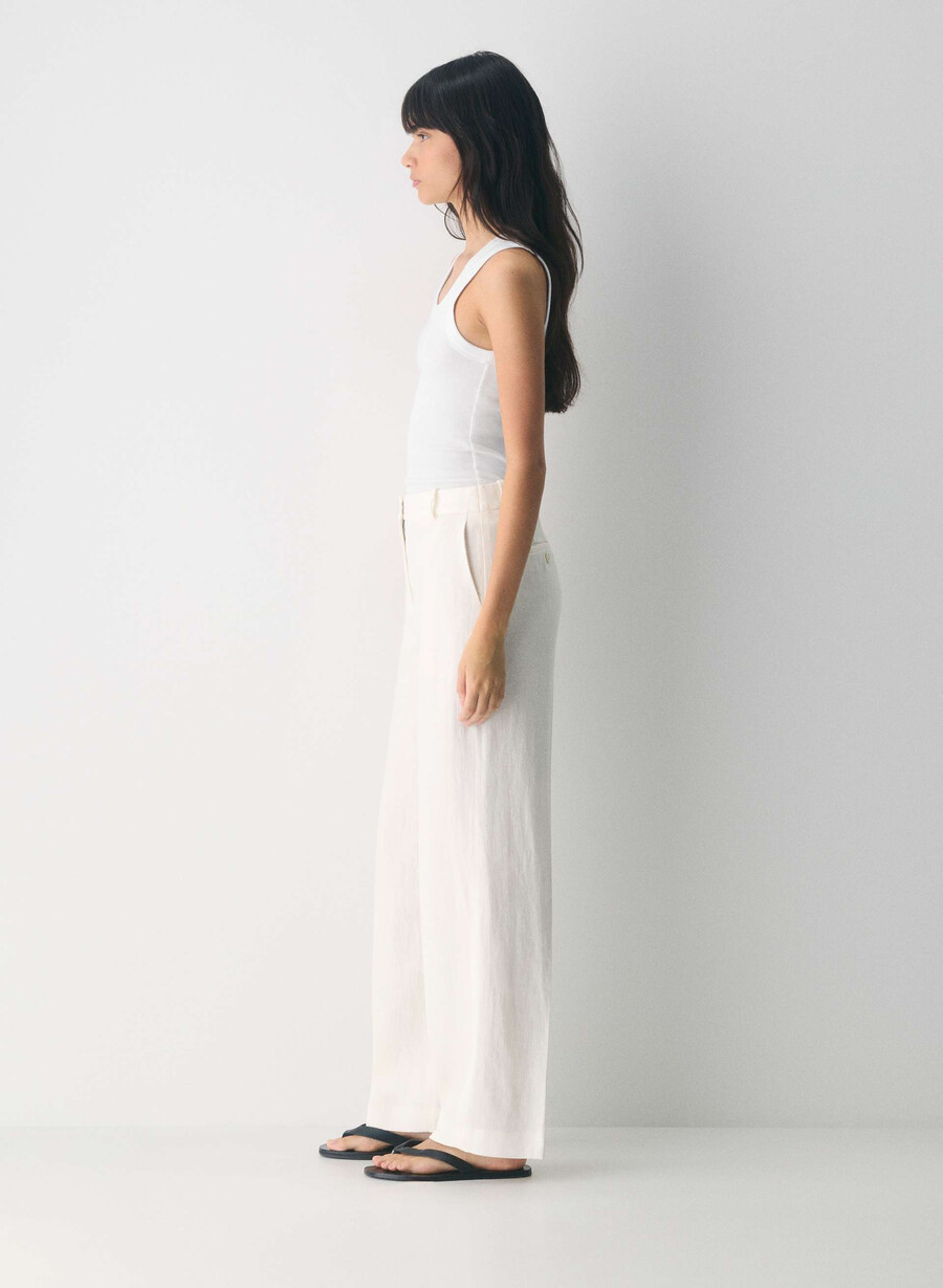 new agency pant - linen light birch