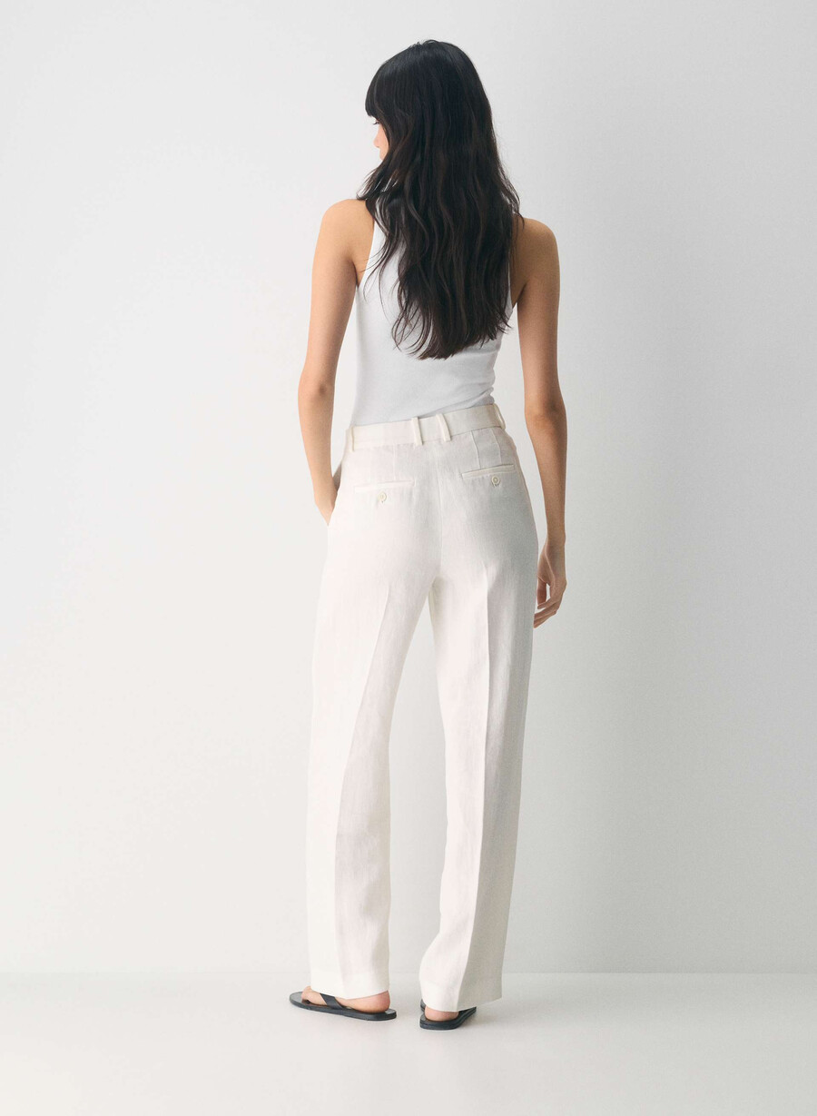 new agency pant - linen light birch