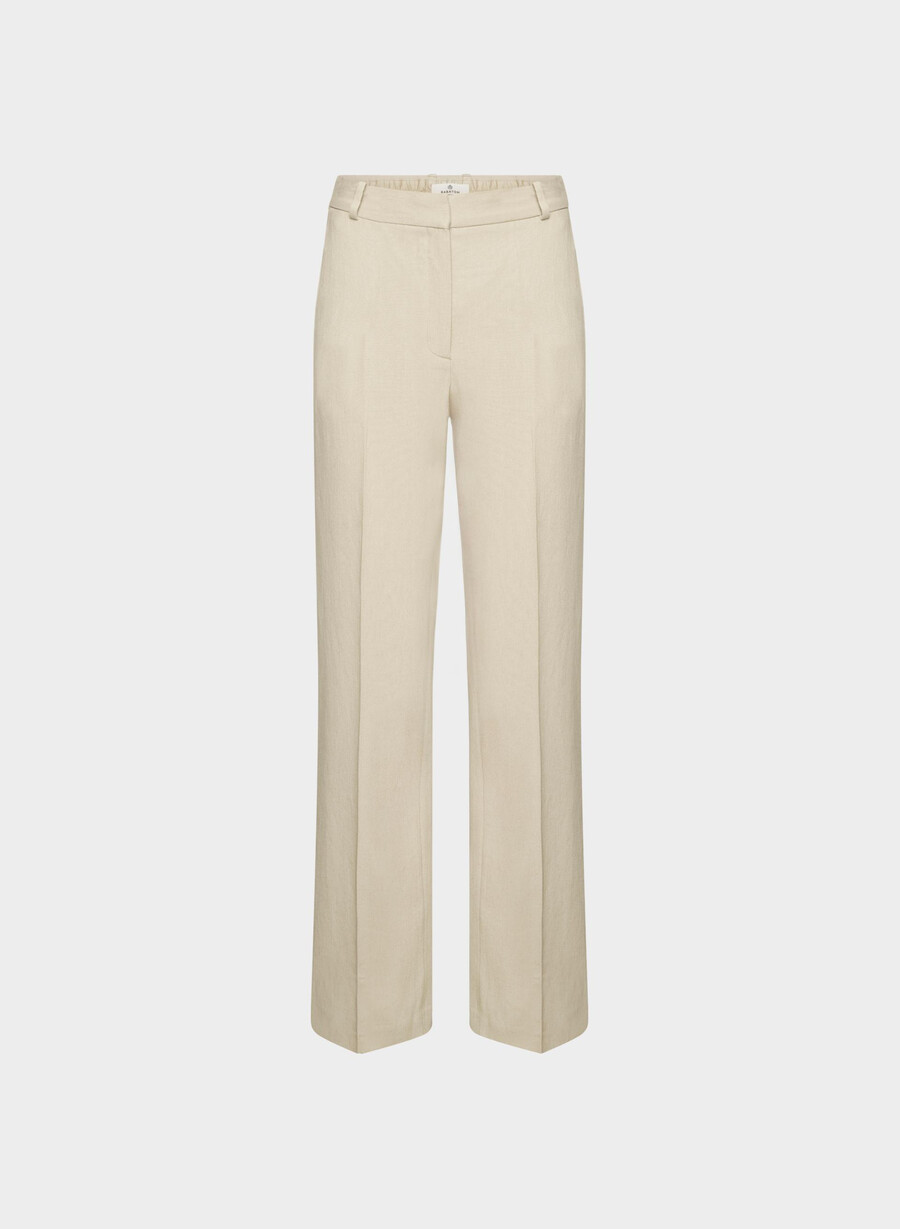 new agency pant - linen parchment beige