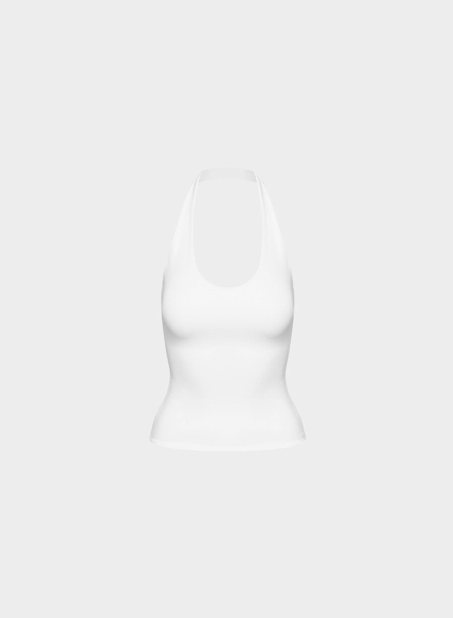 original contour transfix halter top bright white