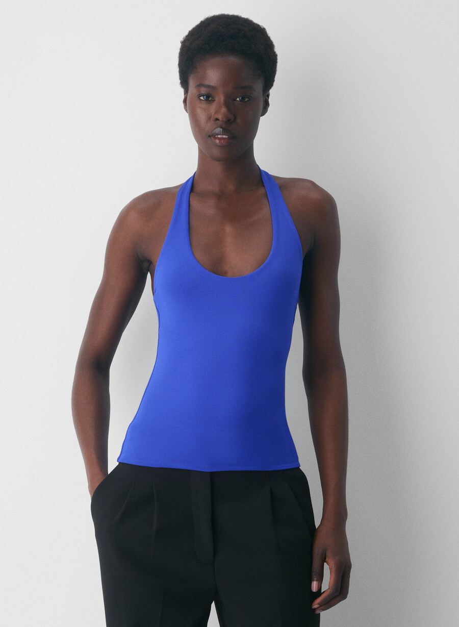 original contour transfix halter top ablaze blue