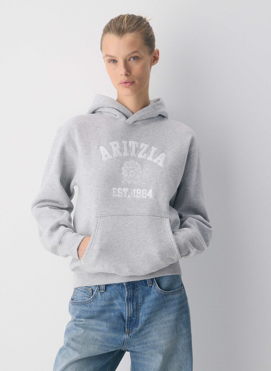 cozy sweatfleece perfect hoodie heather chromewhite