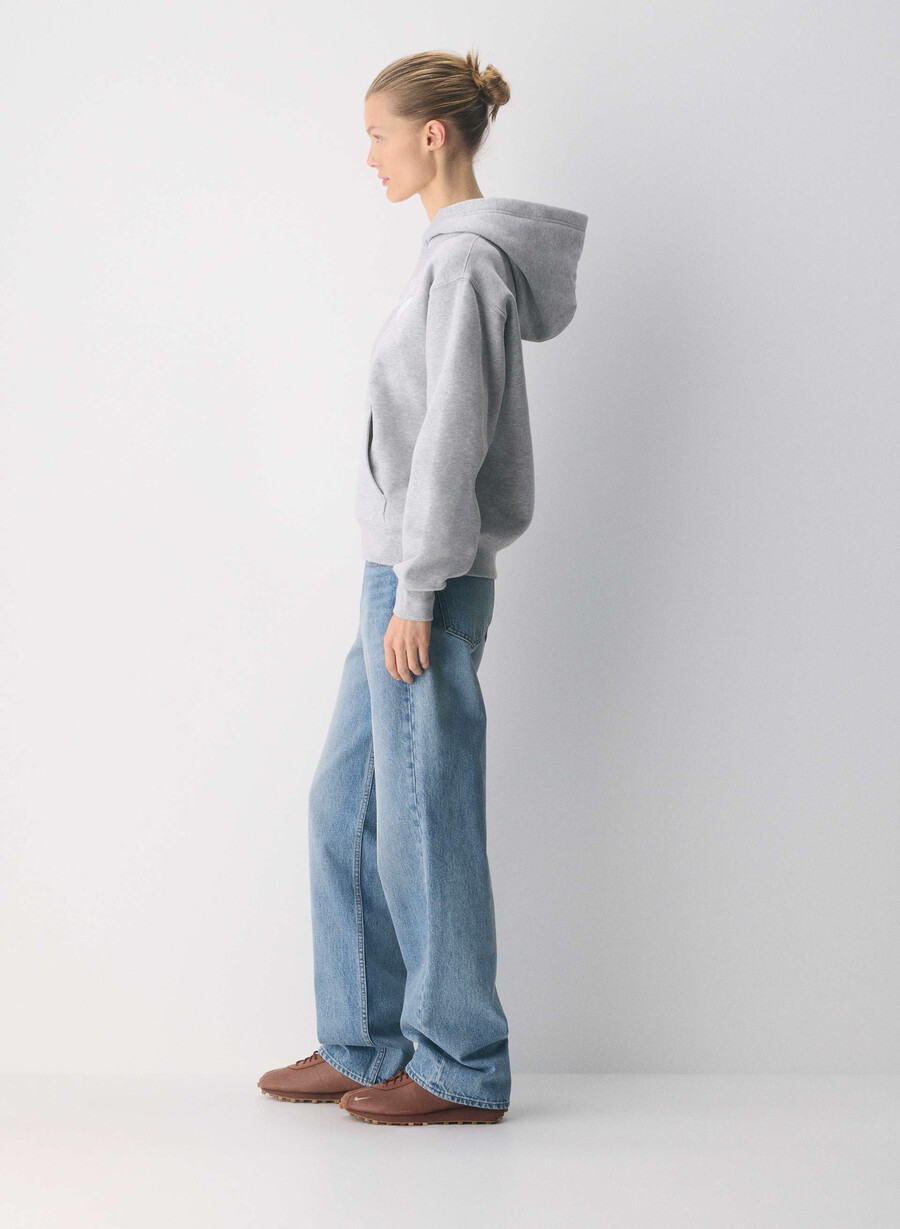 cozy sweatfleece perfect hoodie heather chromewhite