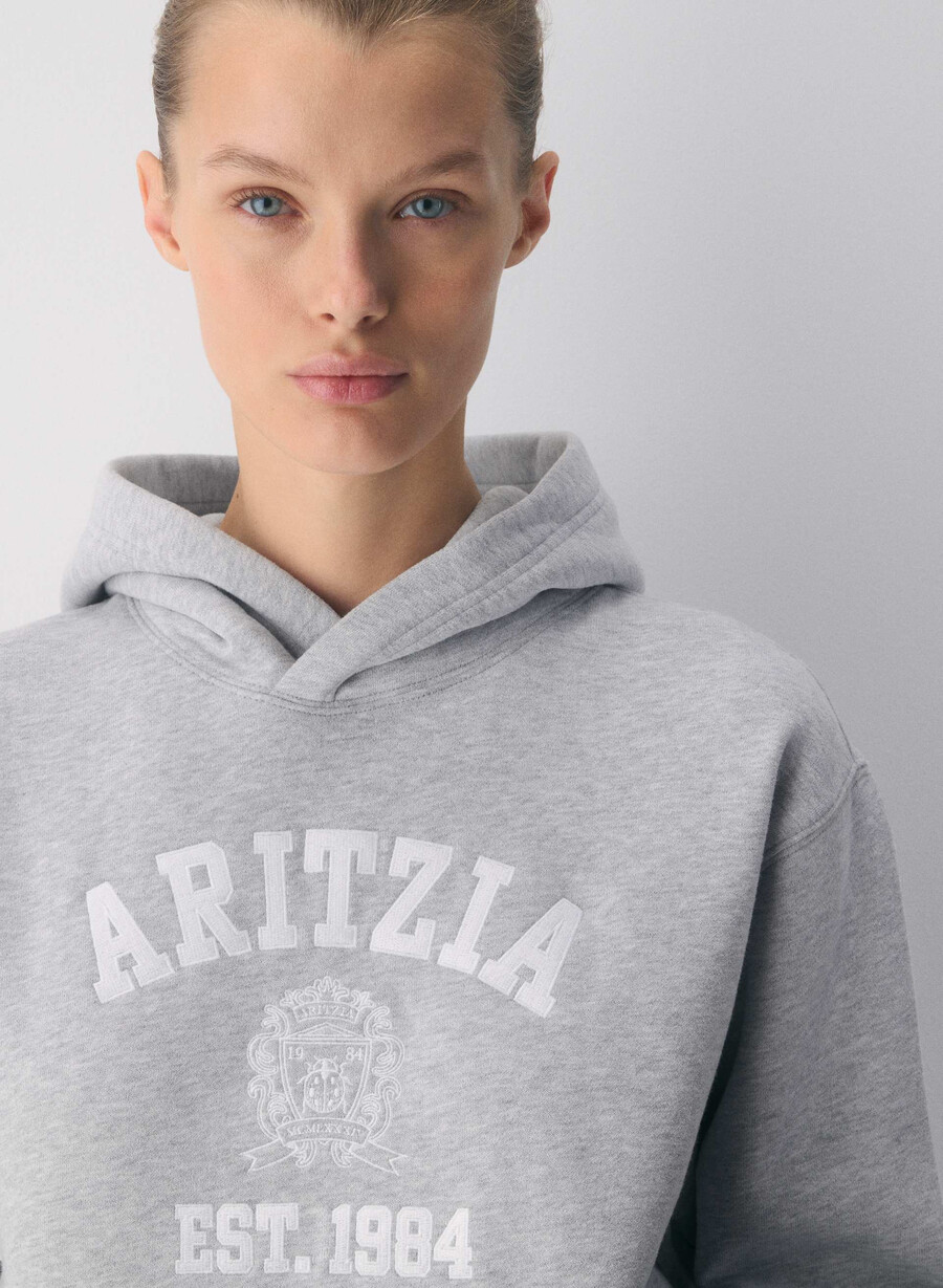 cozy sweatfleece perfect hoodie heather chromewhite