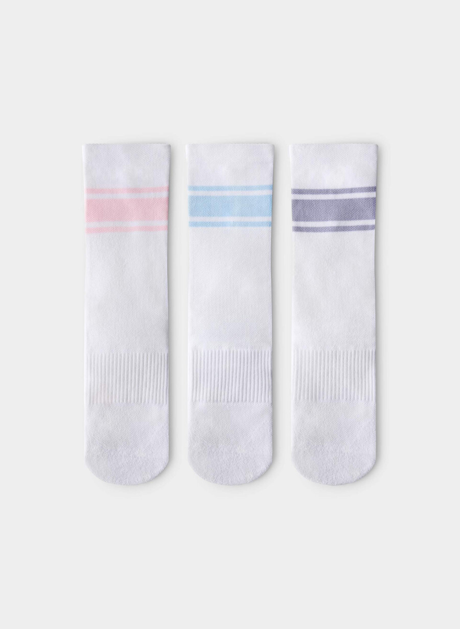 softset studio pro crew sock 3-pack whtvl pk vl blwr
