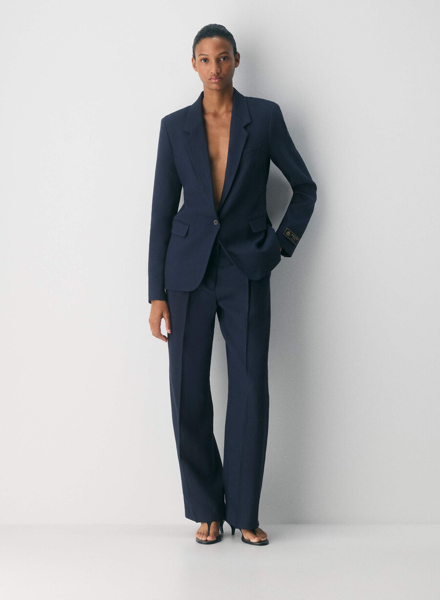 producer blazer - linen admiral