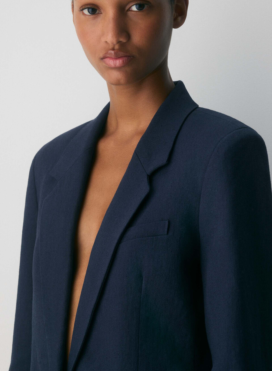 producer blazer - linen admiral