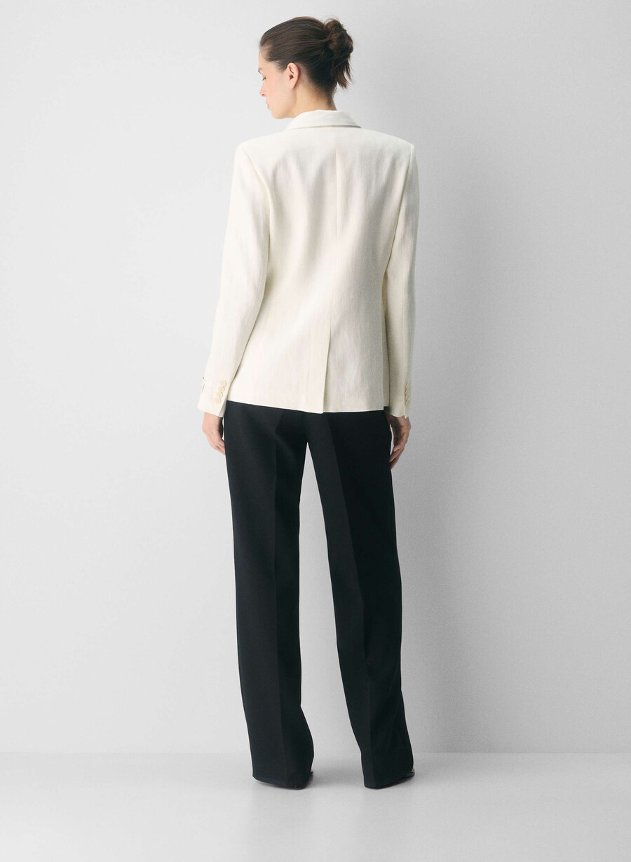 producer blazer - linen light birch