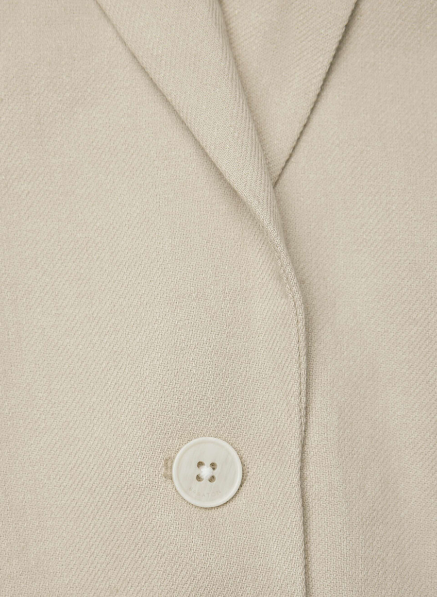 producer blazer - linen parchment beige