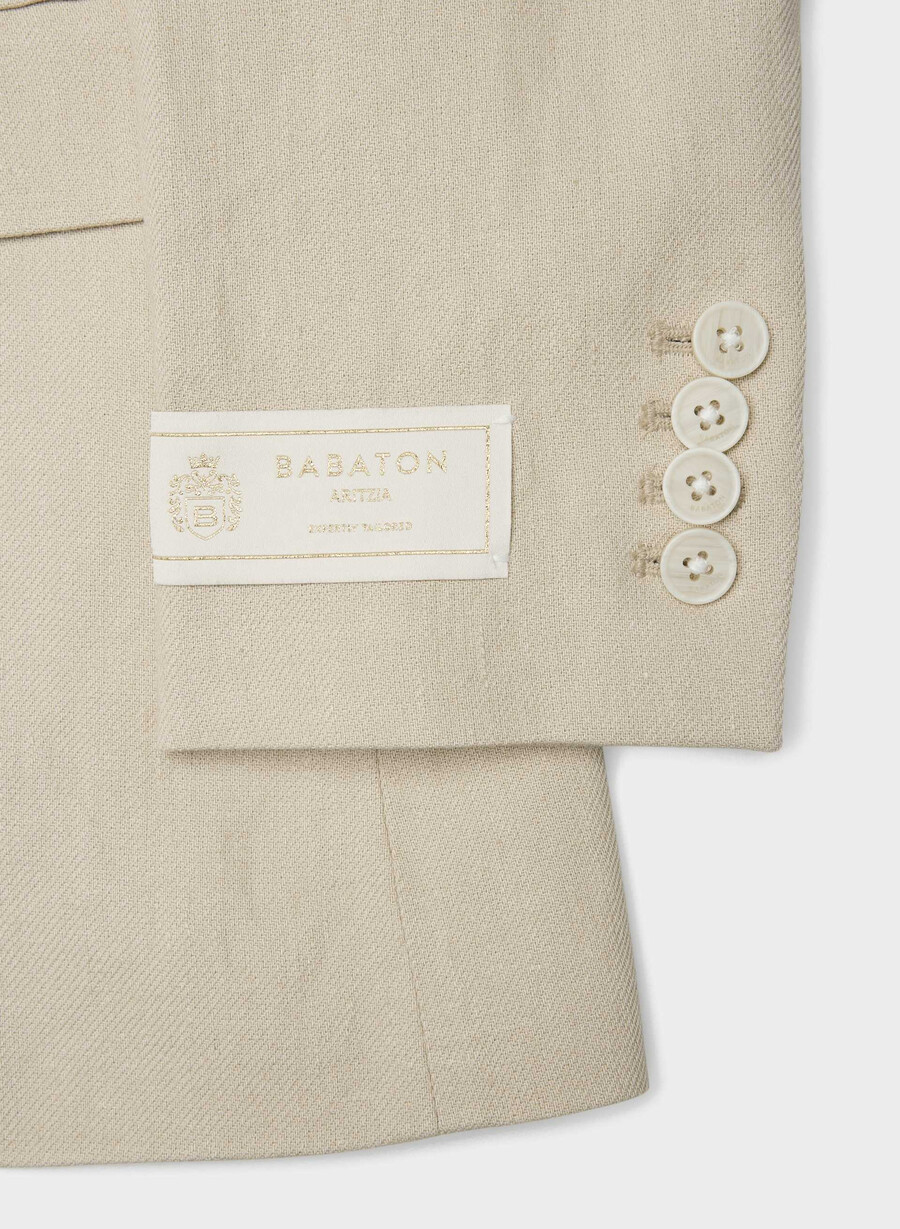 producer blazer - linen parchment beige