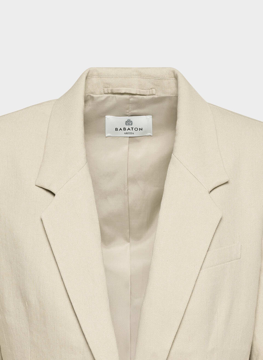 producer blazer - linen parchment beige