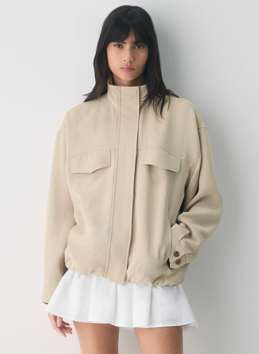 oculus jacket - crepette marcona beige