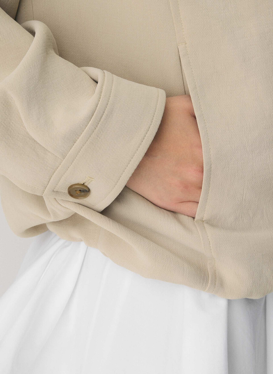 oculus jacket - crepette marcona beige