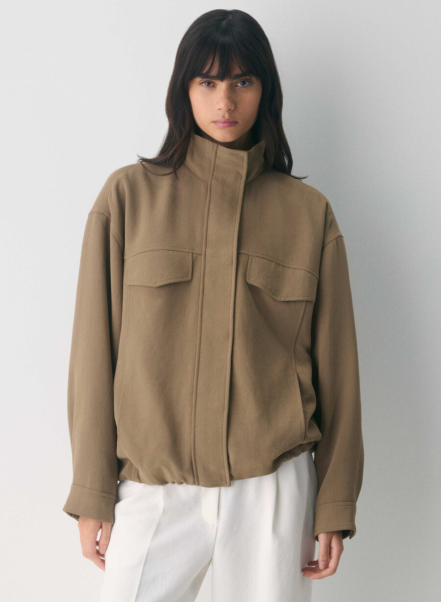 oculus jacket - crepette folio brown