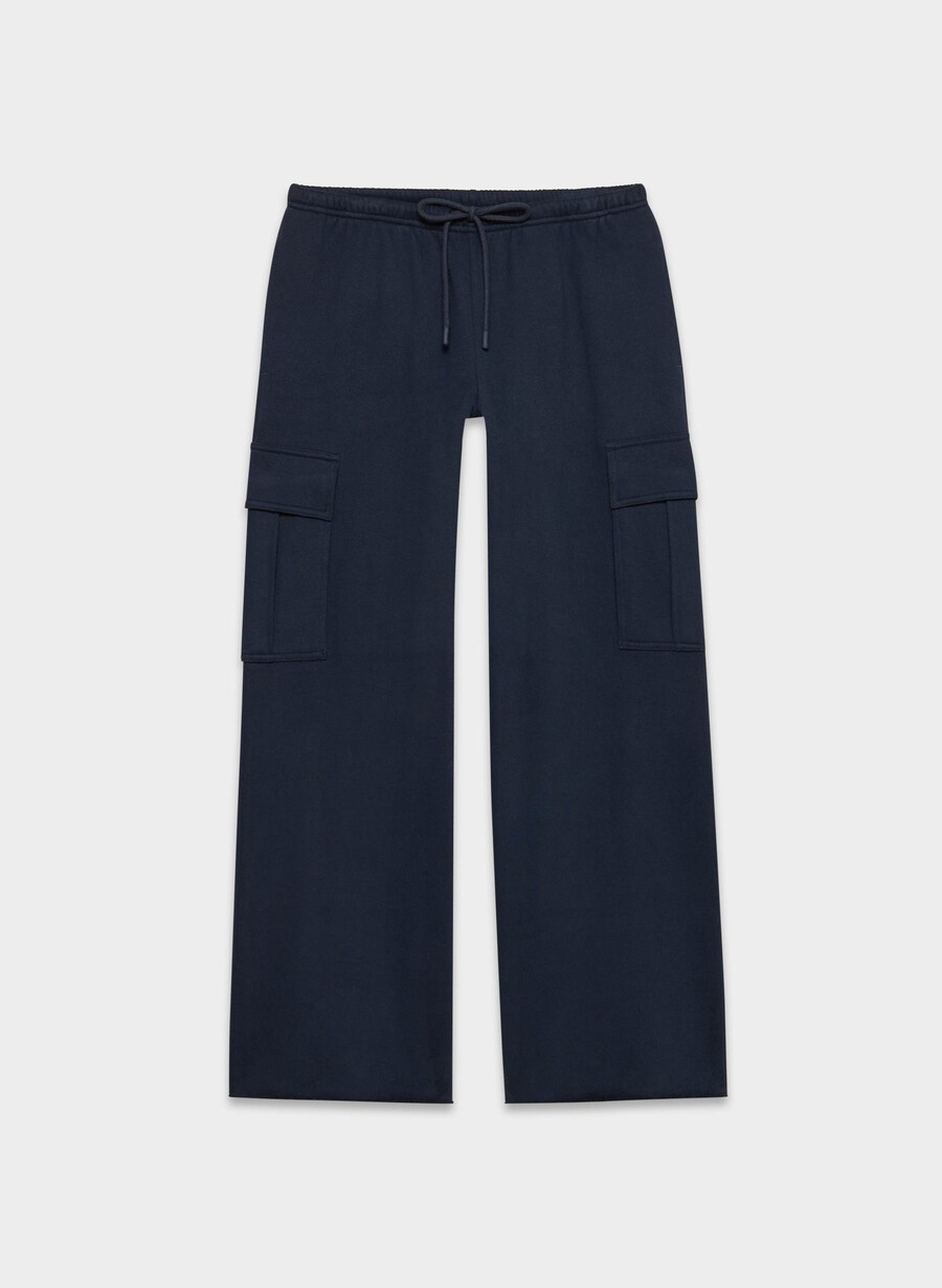 cozy sweatfleece mega cargo flutter sweatpant admiral
