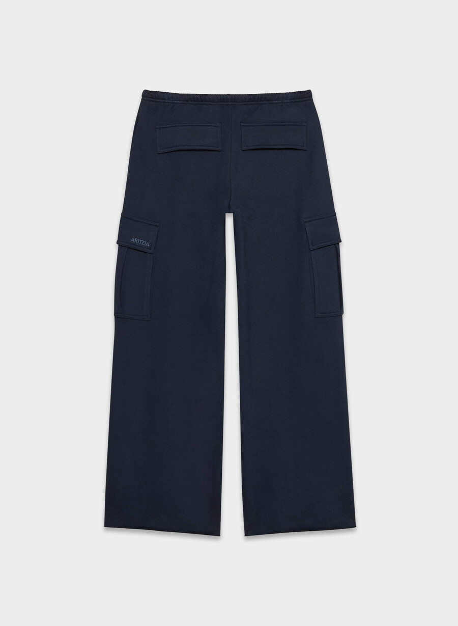 cozy sweatfleece mega cargo flutter sweatpant admiral