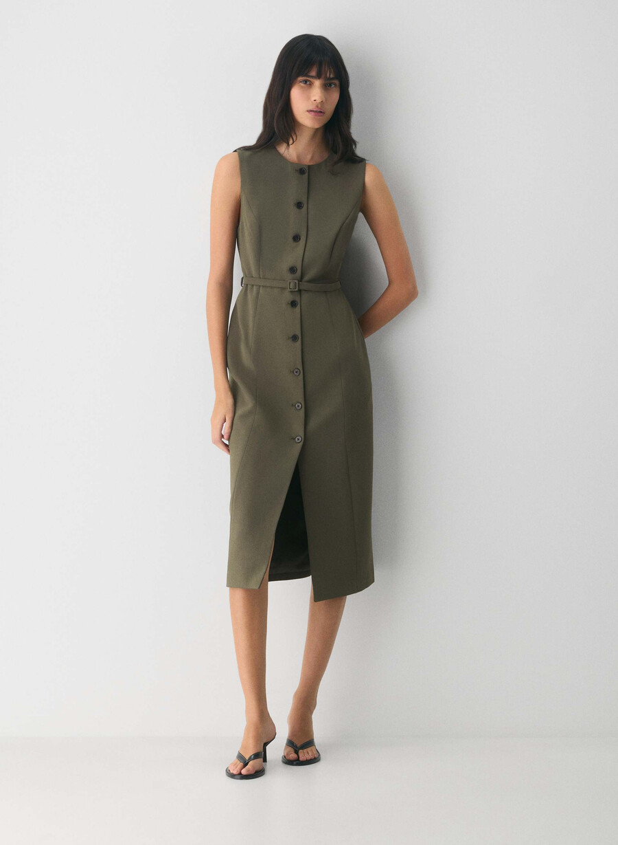 volute dress - crepette light birch