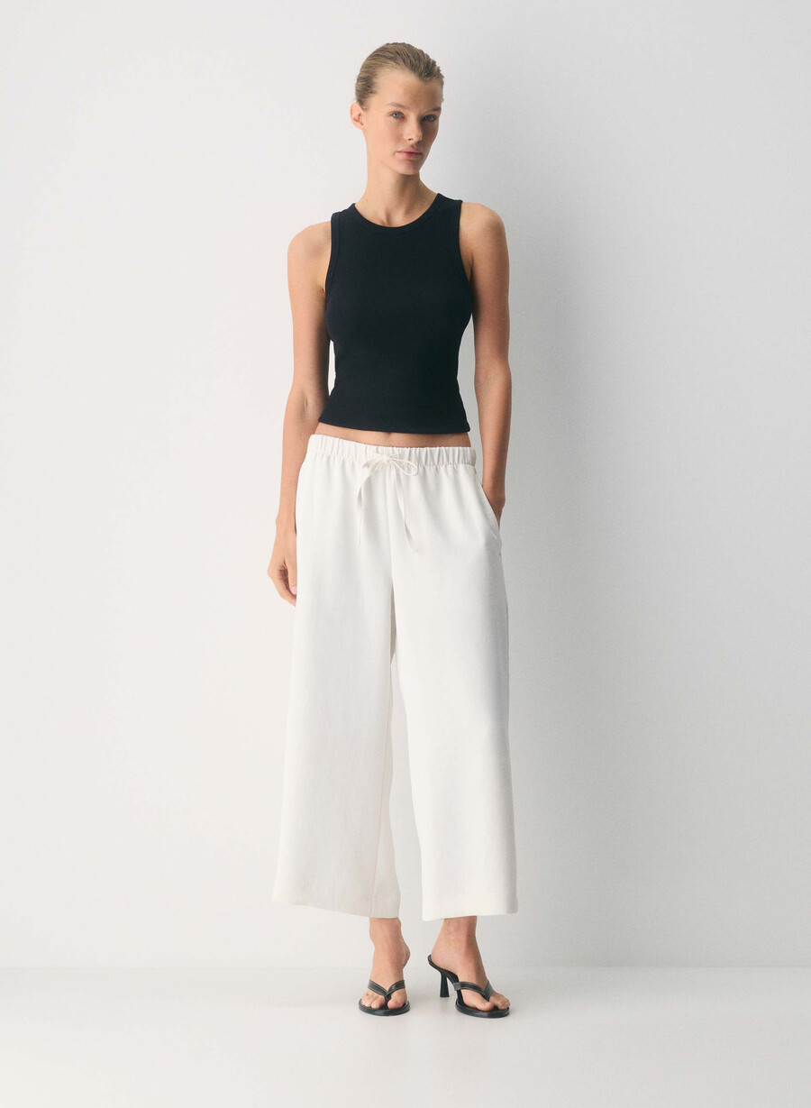 the lodge pant cropped - crepette light birch