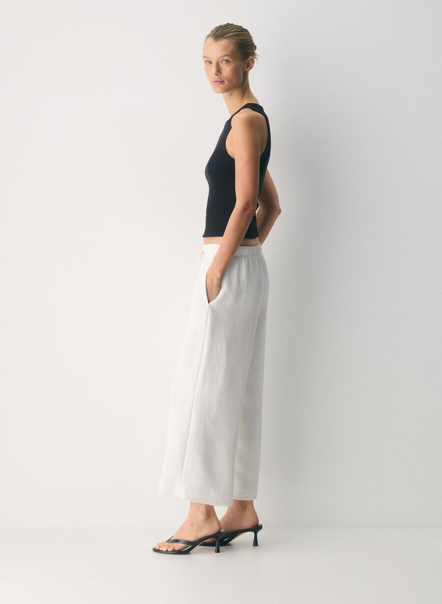 the lodge pant cropped - crepette light birch