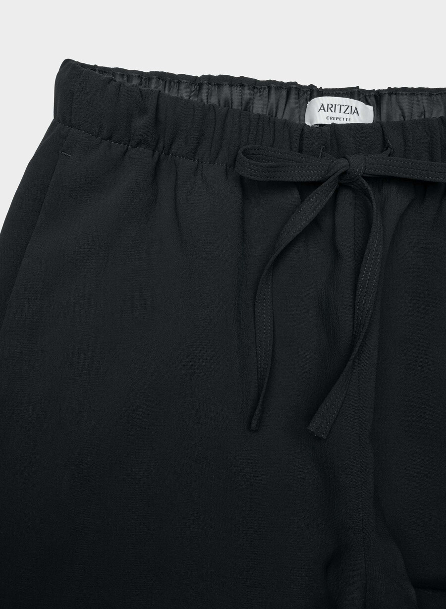 the lodge pant cropped - crepette black