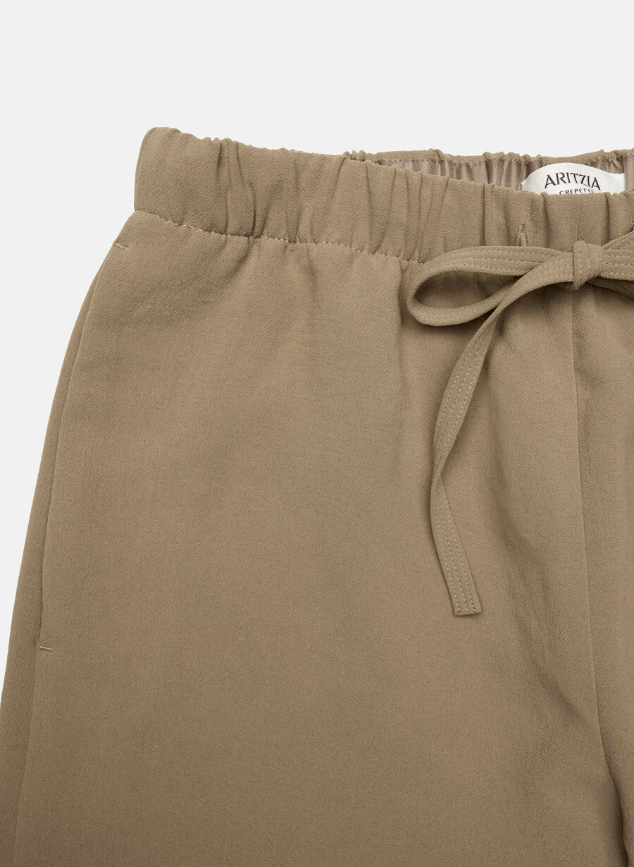 the lodge pant cropped - crepette folio brown