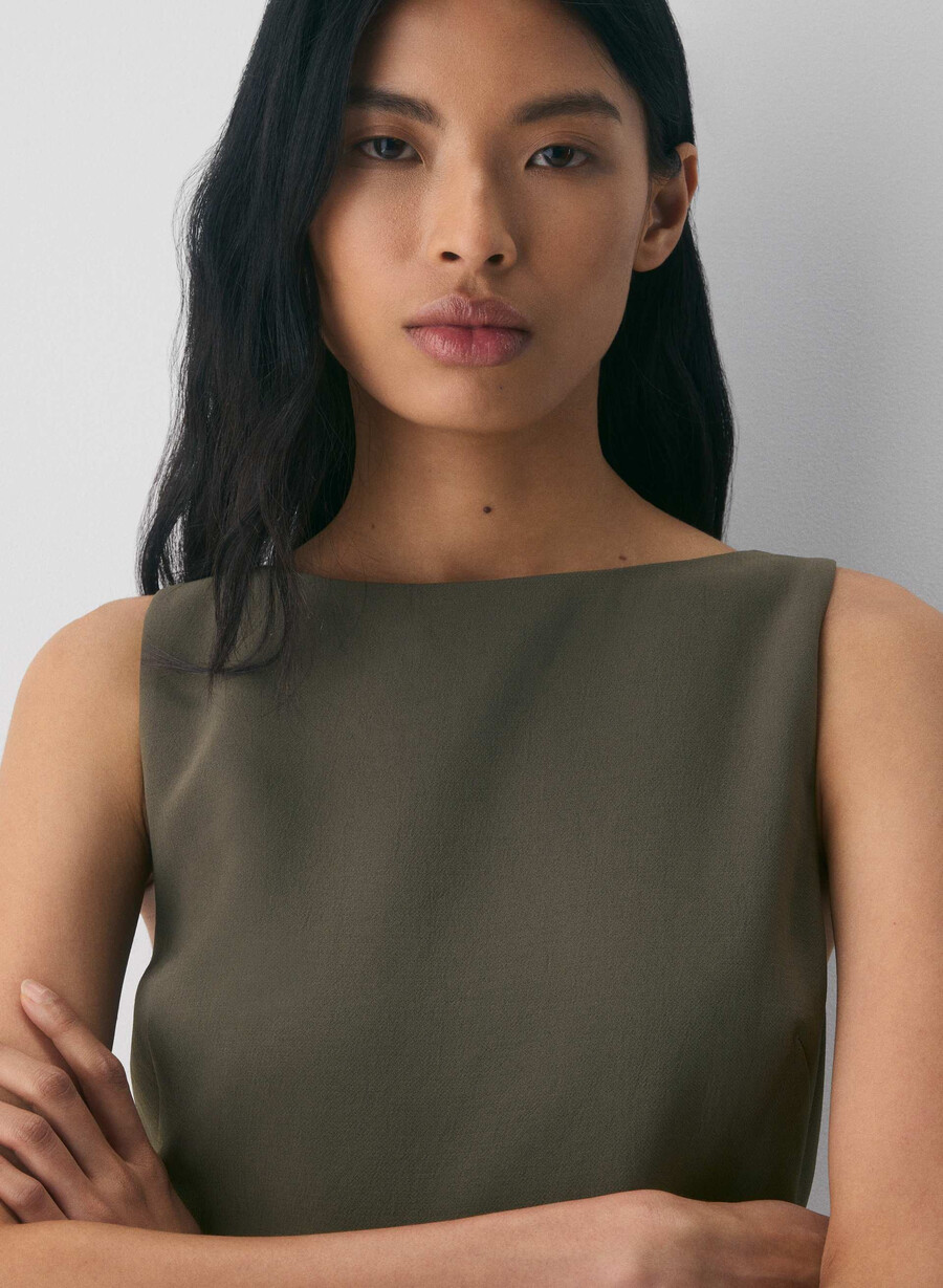 bond dress - crepette dark olive