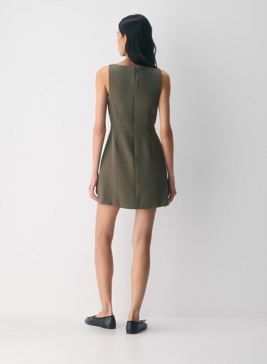 bond dress - crepette dark olive