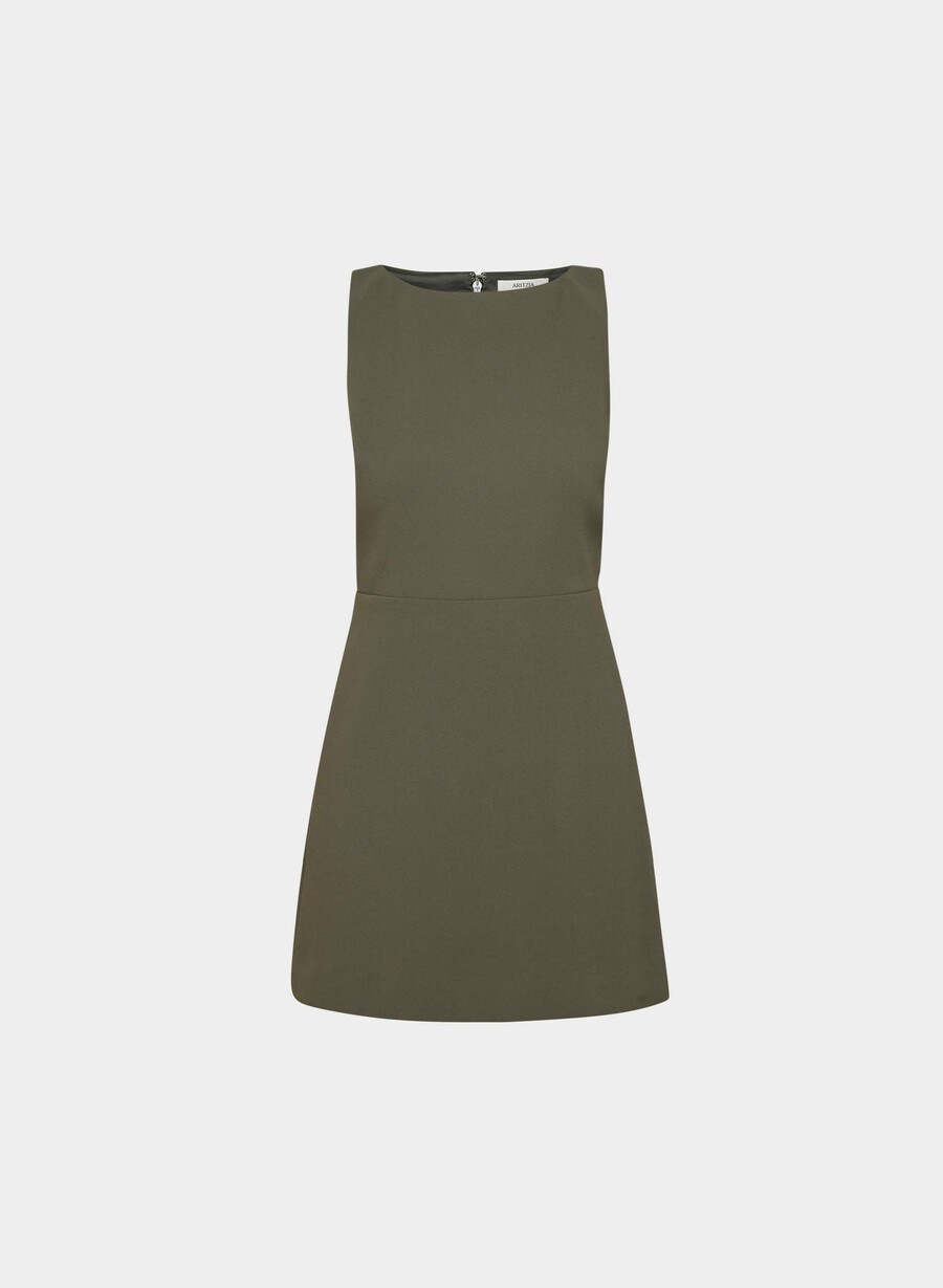 bond dress - crepette dark olive