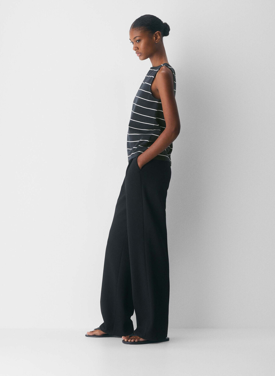 interlock cotton discern tank dark night navywhit
