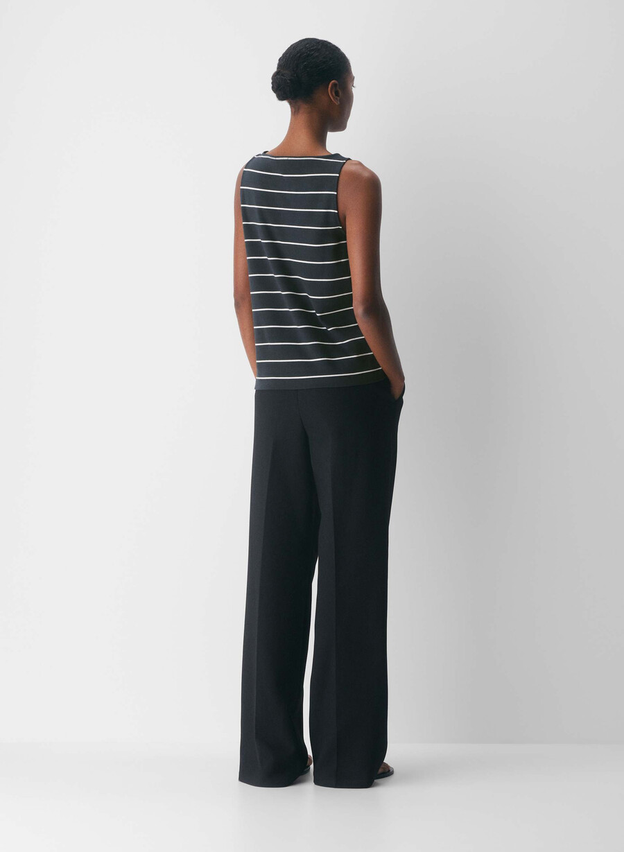 interlock cotton discern tank dark night navywhit