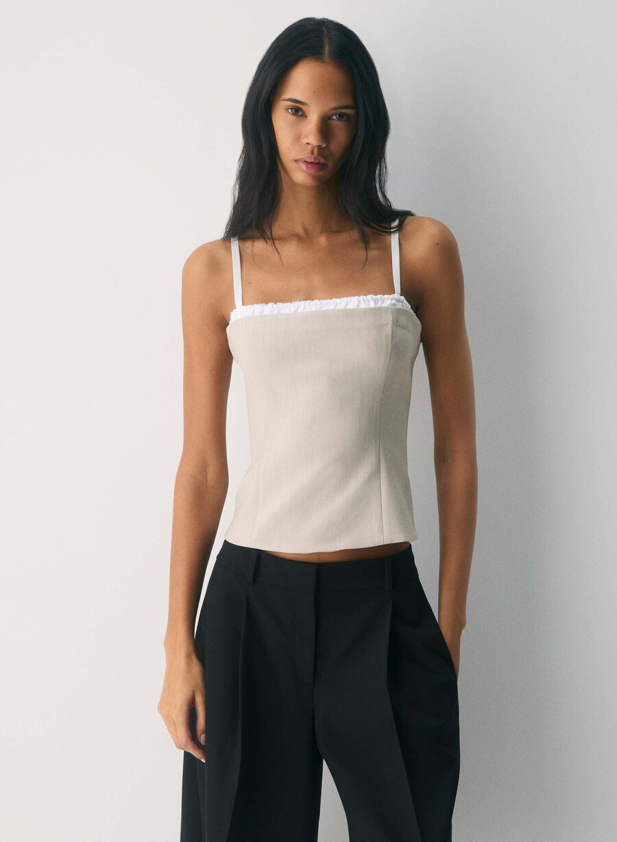 mondrian top - ressential heather matte pearl