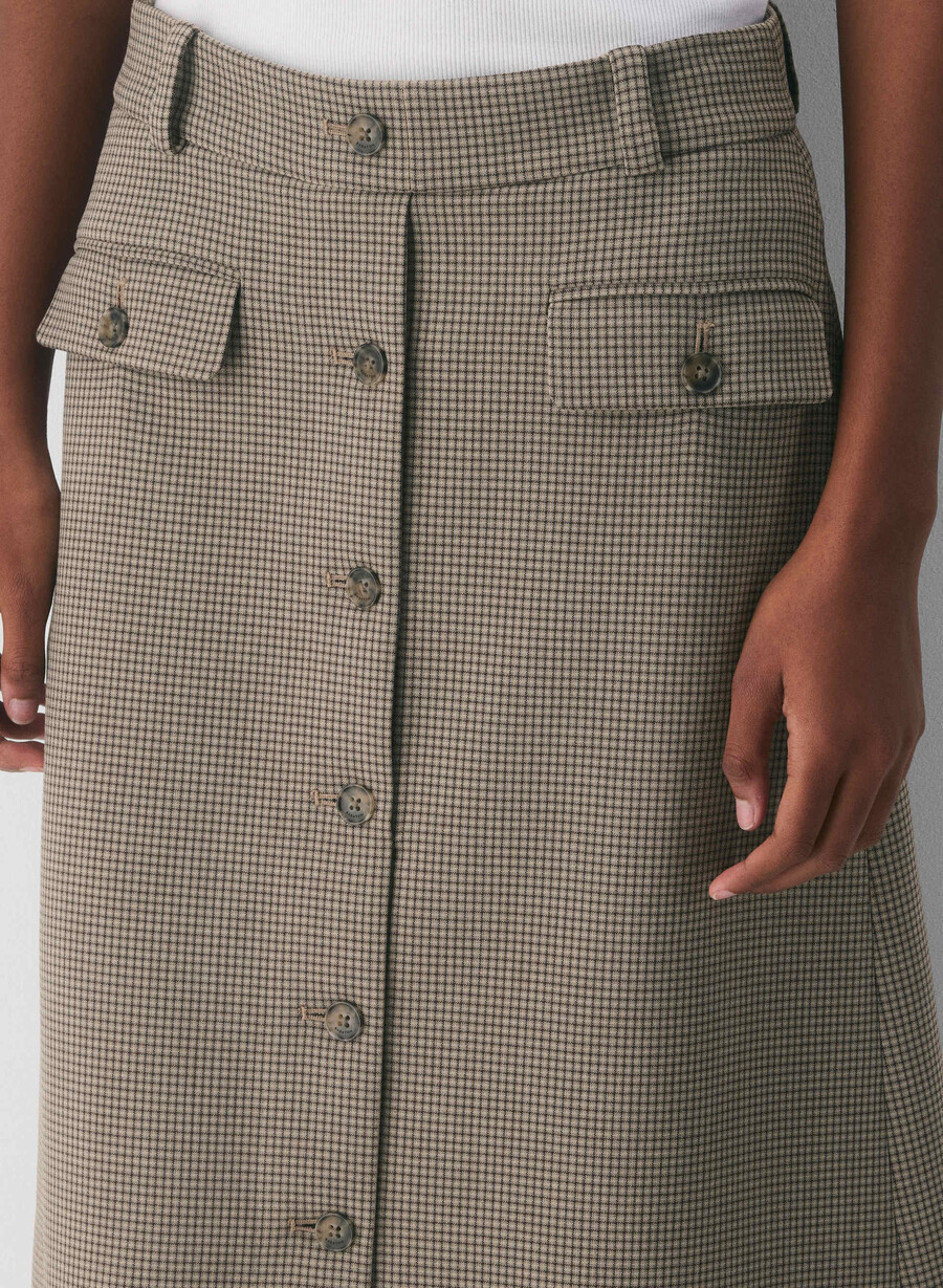 datum skirt - ressential har check mc br m b