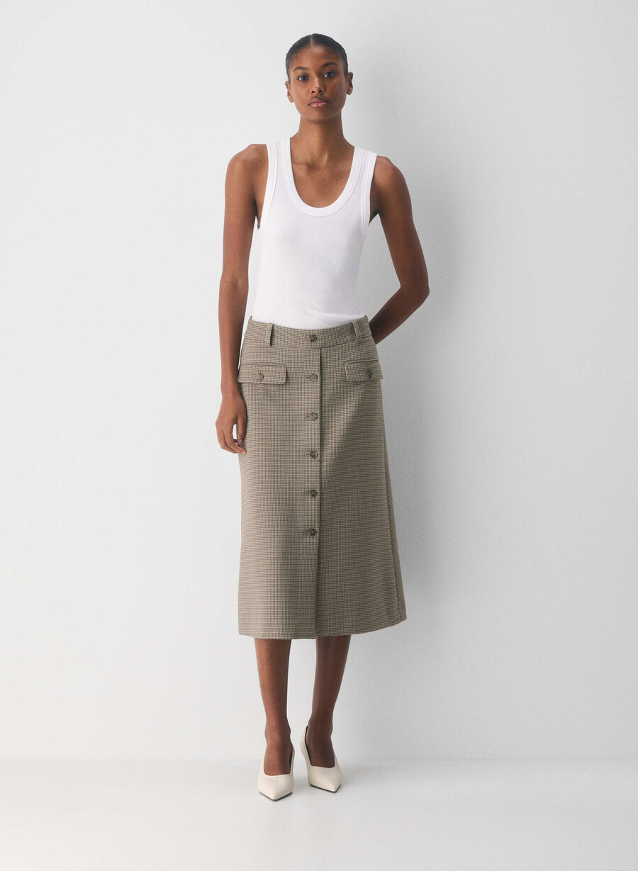 datum skirt - ressential har check mc br m b