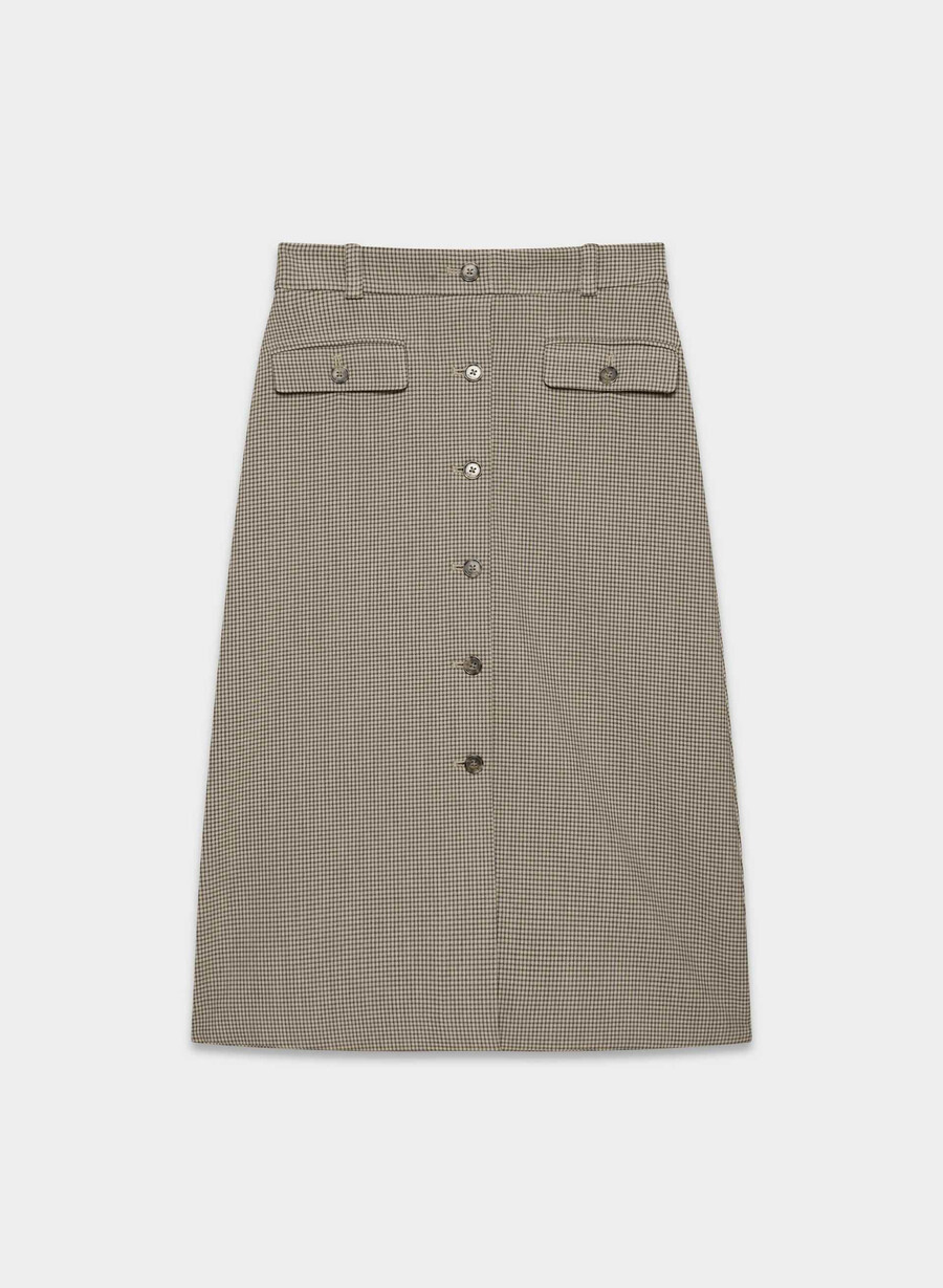 datum skirt - ressential har check mc br m b