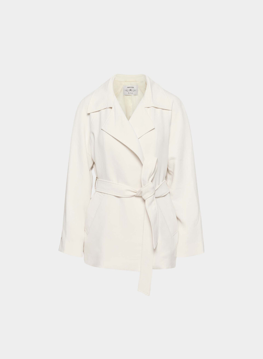 the splendor mid trench coat light birch