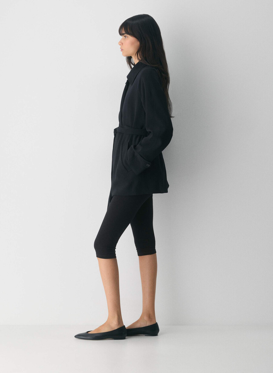 the splendor mid trench coat black
