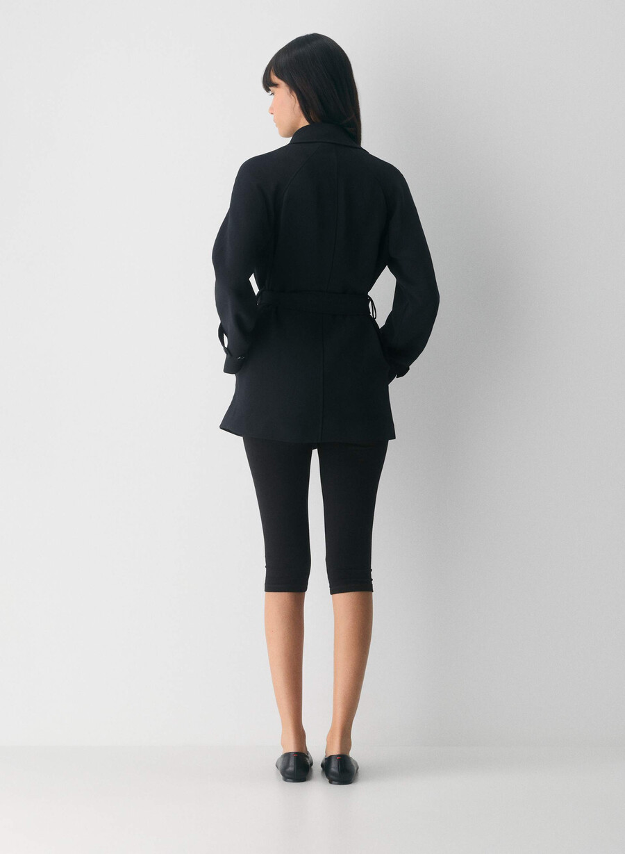 the splendor mid trench coat black