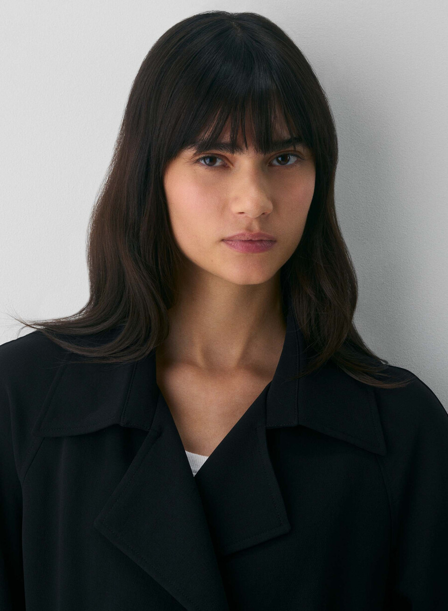 the splendor mid trench coat black