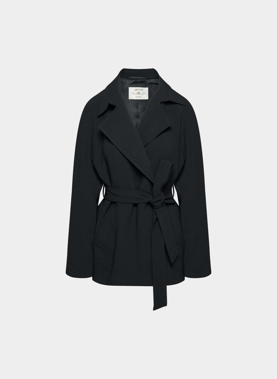 the splendor mid trench coat black