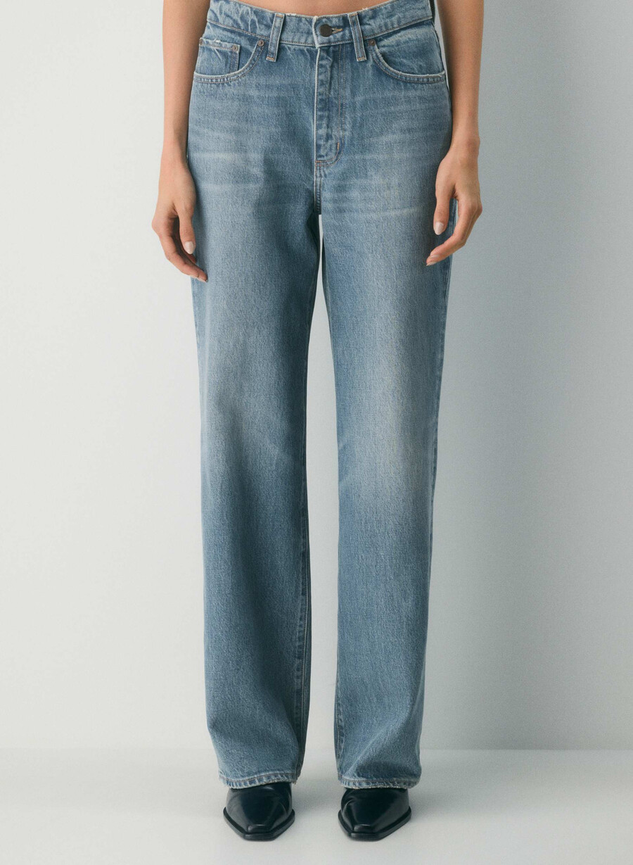 denim forum cleo relaxed hi-rise wide jean vintage medium blue