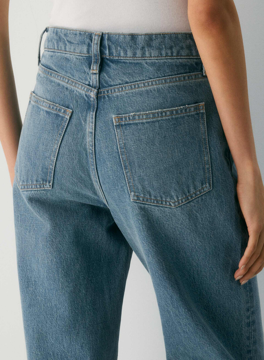 denim forum cleo relaxed hi-rise wide jean vintage medium blue