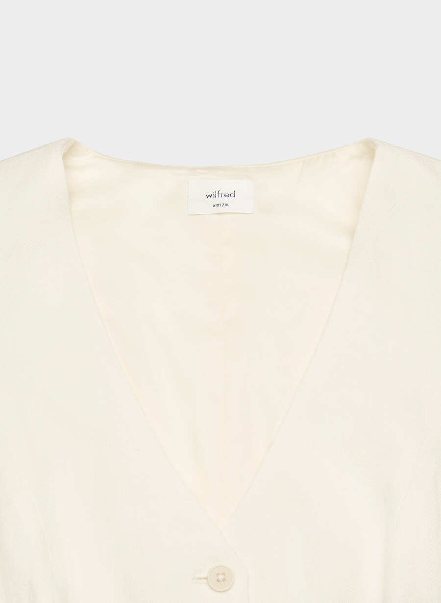 pacino vest - linen light birch