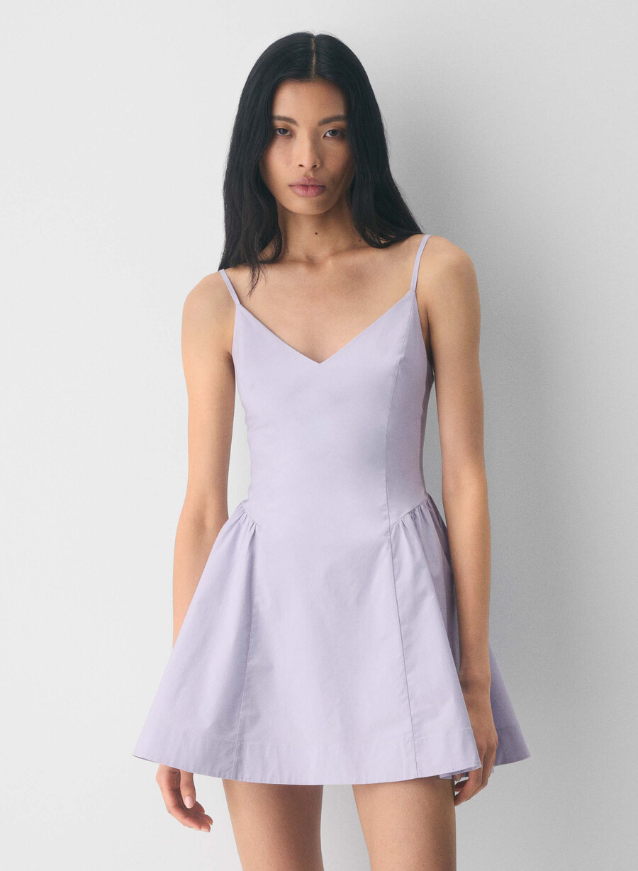 technique poplin mini dress ingrd strp vl pkb w