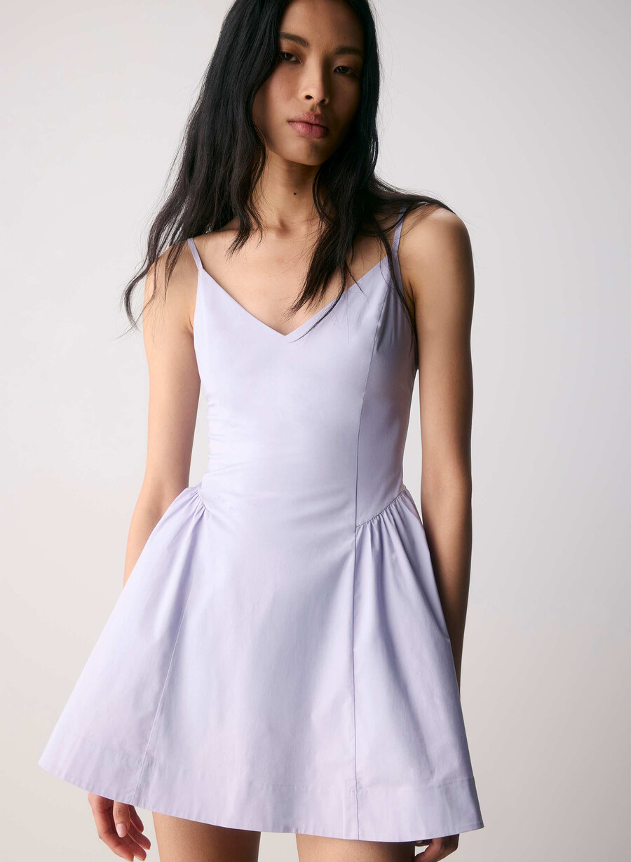 technique poplin mini dress ingrd strp vl pkb w
